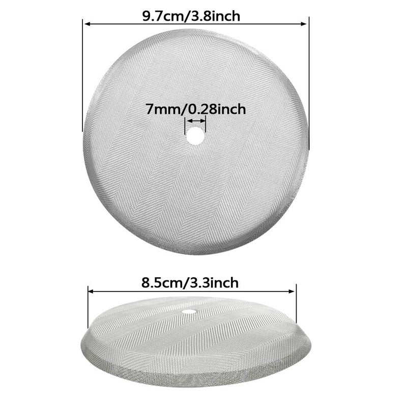 ACKLLR 4 Pack French Press Replacement Filter Screen,Reusable Stainless Steel Mesh Filters for Universal 1000 ml / 34 oz / 8 cup French Press Coffee Makers - Image 2